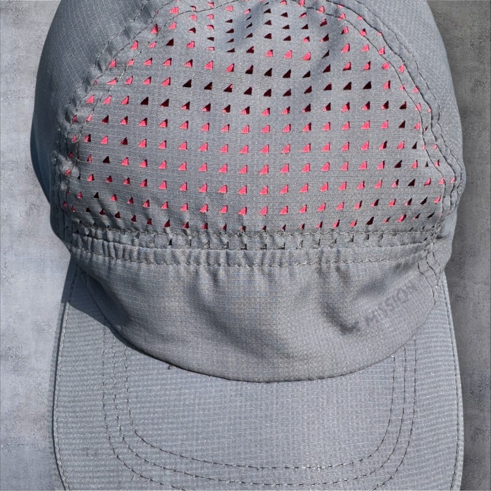 Mission Hydroactive Max Cooling Hat Gray Adjustable Perforated Running Cap